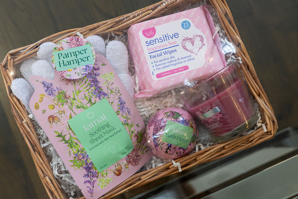 Welcome pamper hamper in the three bedroom Reading apartment